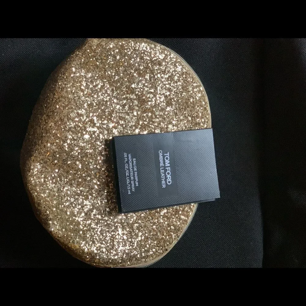 Makeup brushes and glitter case
